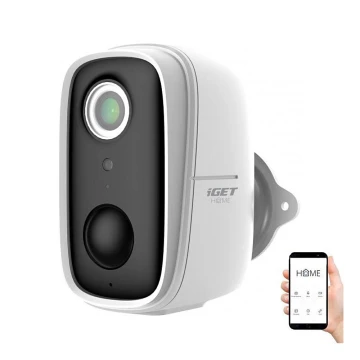 Smart-Kamera mit Sensor Full HD 1080p 5V 9600 mAh IP65 Wi-Fi Tuya weiß