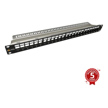 Solarix - 19" modulares, leeres Patchpanel 24 Ports 1U