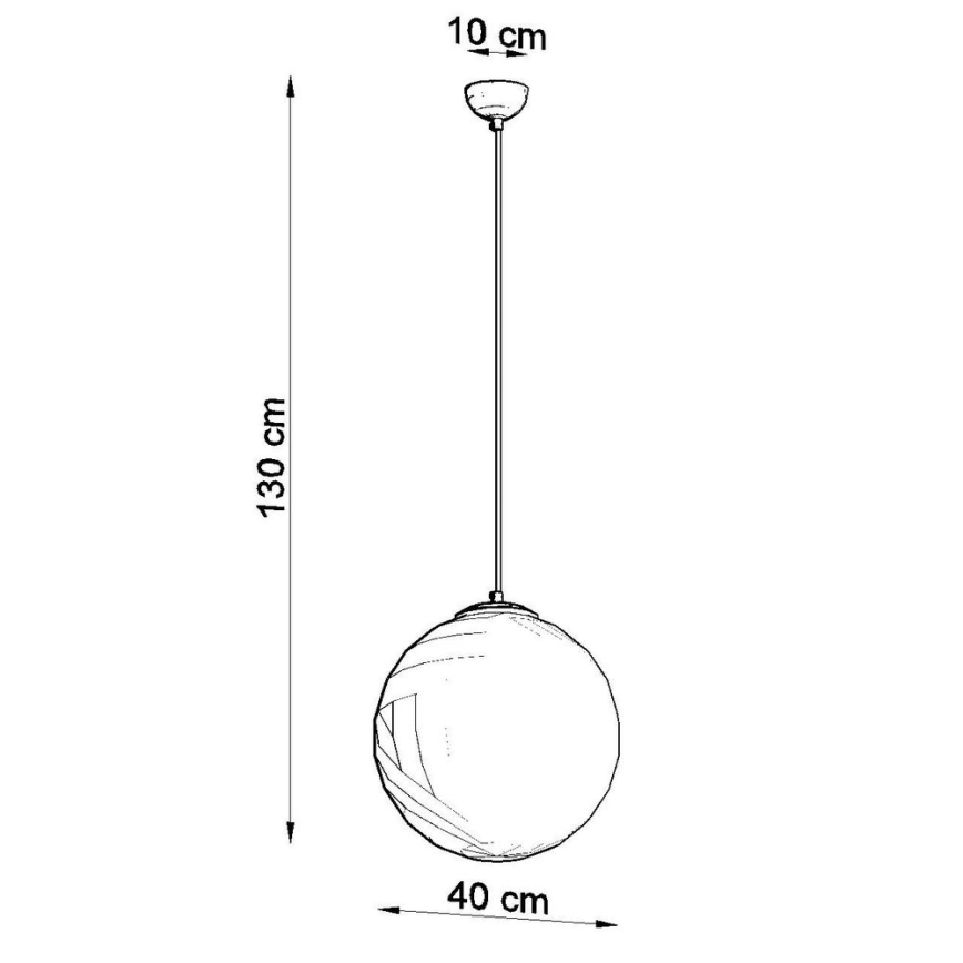 Kronleuchter an Schnur TOYA 1xE27/60W/230V d. 40 cm