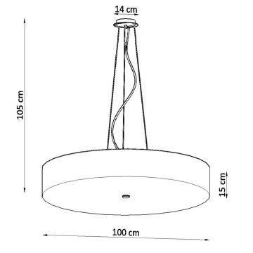 Kronleuchter an Schnur SKALA 6xE27/60W/230V d. 100 cm weiß