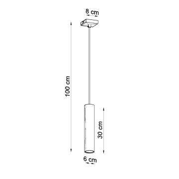 Hängeleuchte an Schnur LAGOS 1xGU10/10W/230V Chrom