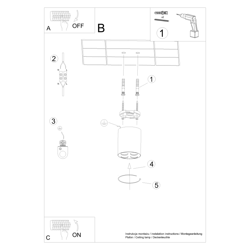 LED-Strahler ZOE LED/9W/230V schwarz