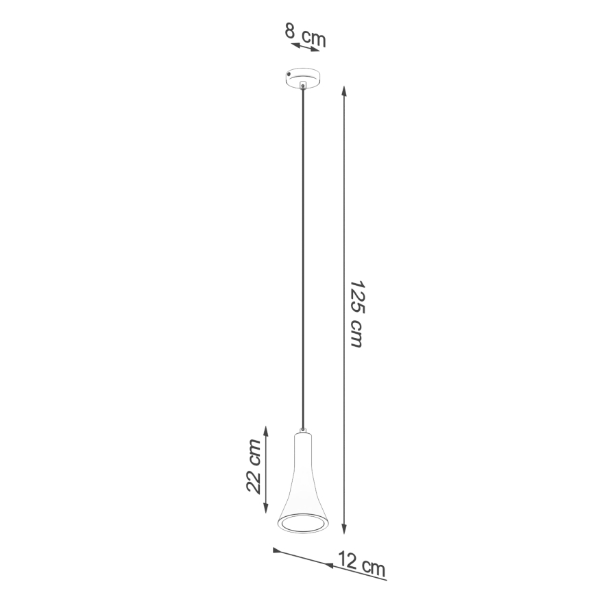 Hängeleuchte an Schnur REA 1xE14/12W/230V Beton