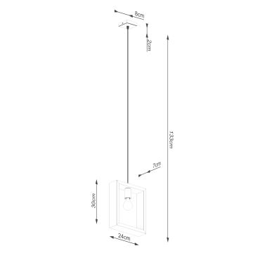 Hängeleuchte ARIES 1xE27/15W/230V Buche/beige