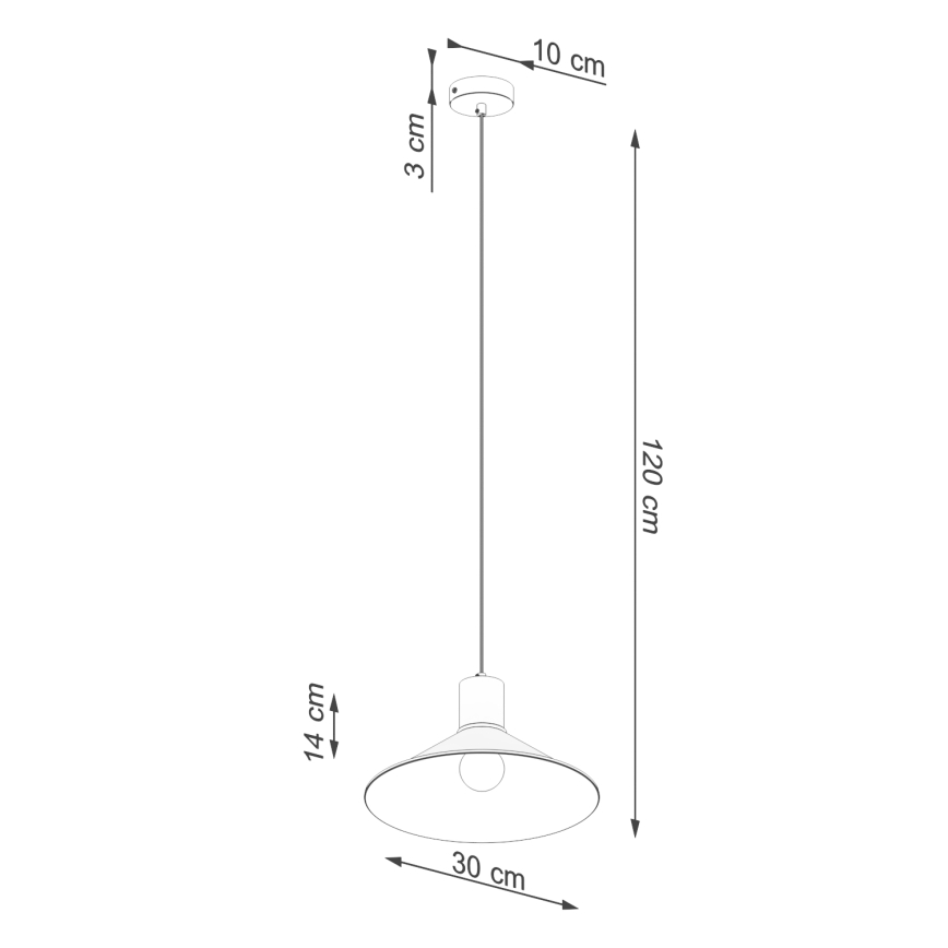 Hängeleuchte JAGA 1xE27/15W/230V d 30 cm weiß