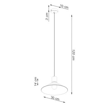 Hängeleuchte JAGA 1xE27/15W/230V d 30 cm schwarz