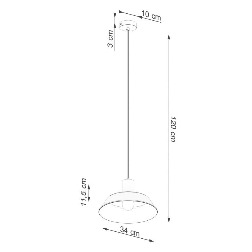 Hängeleuchte FANO 1xE27/15W/230V d 34 cm weiß