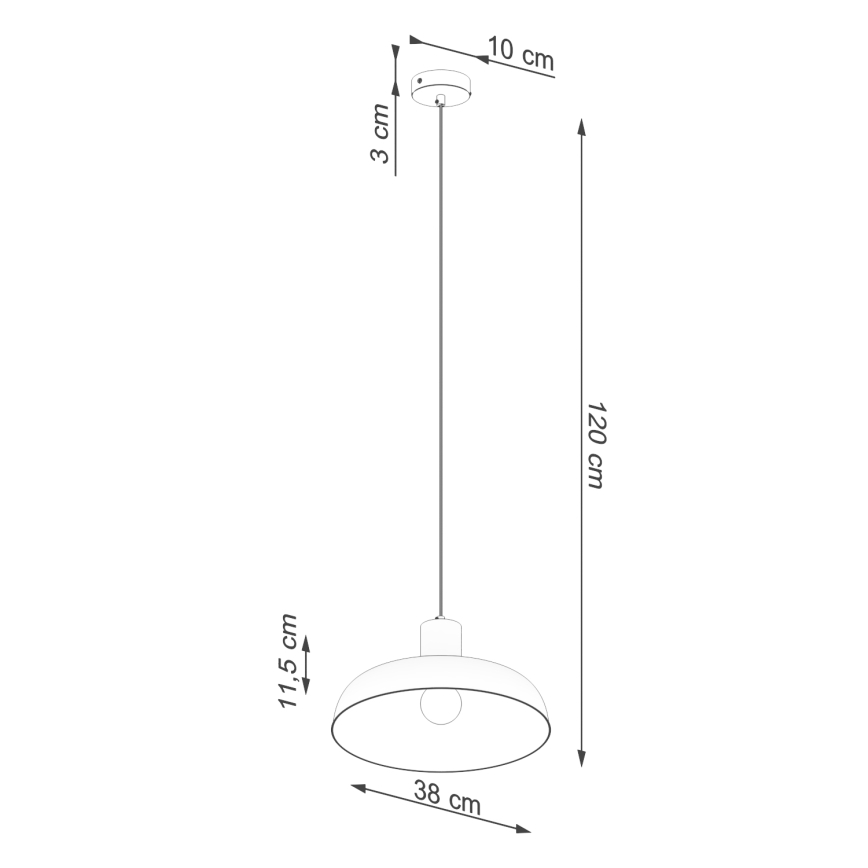 Hängeleuchte INDY 1xE27/15W/230V d 38 cm weiß