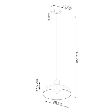 Hängeleuchte INDY 1xE27/15W/230V d 38 cm schwarz