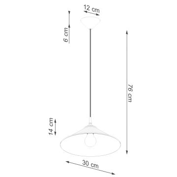 Hängeleuchte ZUMA 1xE27/15W/230V d 30 cm weiß