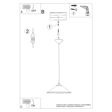 Hängeleuchte ZUMA 1xE27/15W/230V d 30 cm weiß