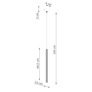 Hängeleuchte an Schnur ARCHE 1xG9/8W/230V weiß