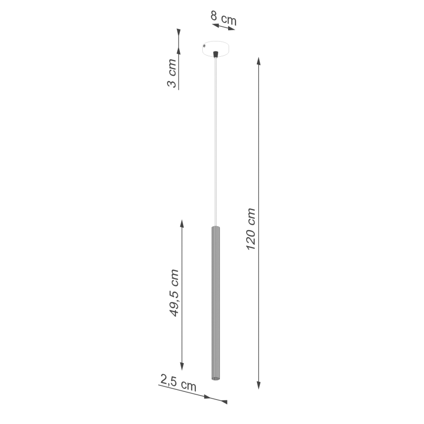 Hängeleuchte an Schnur ARCHE 1xG9/8W/230V weiß