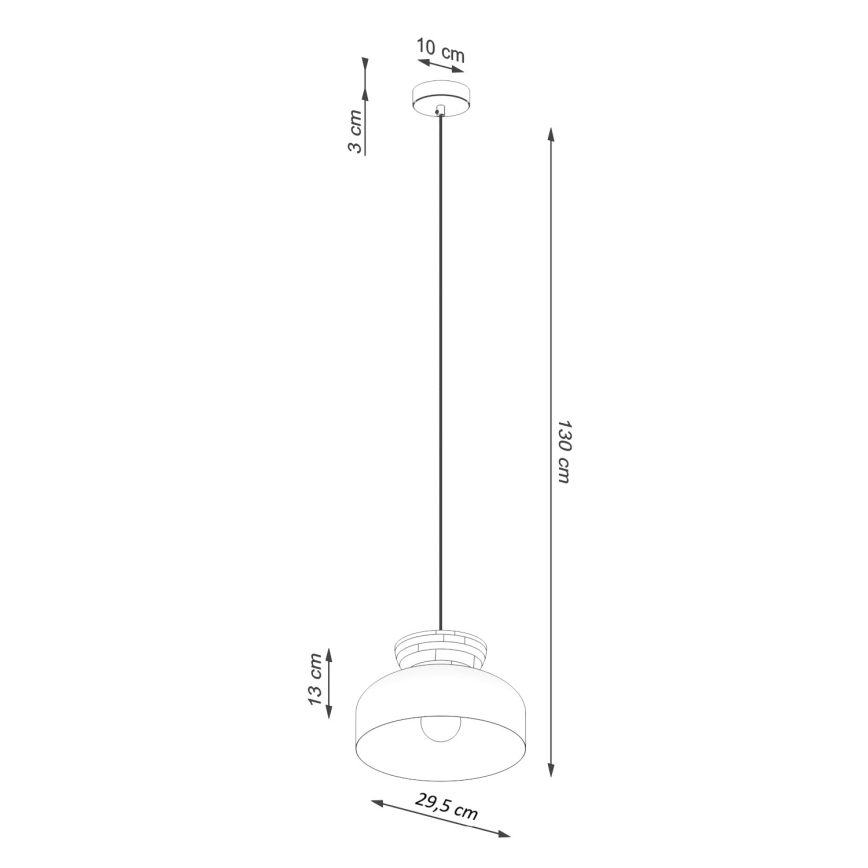 Hängeleuchte MARION 1xE27/15W/230V d 29,5 cm weiß