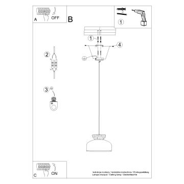 Hängeleuchte MARION 1xE27/15W/230V d 29,5 cm weiß