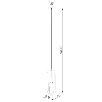 Hängeleuchte an Schnur NICUS 1xE27/15W/230V weiß