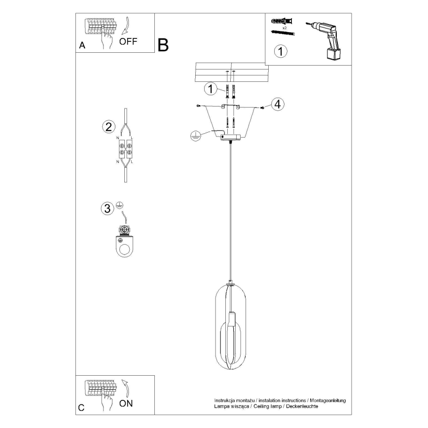 Hängeleuchte an Schnur NICUS 1xE27/15W/230V weiß