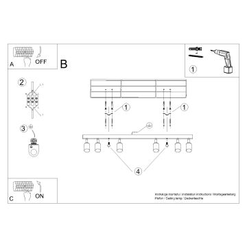 Strahler WINX 6xGU10/10W/230V schwarz/kupfern