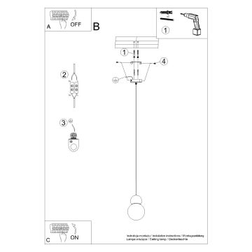 Hängeleuchte an Schnur PEKKA 1xG9/8W/230V weiß