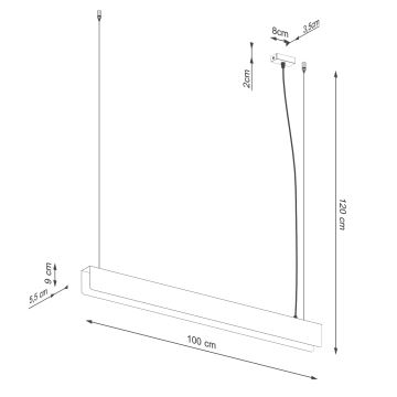 LED-Hängeleuchte an Schnur SPARK 1xG13/8,5W/230V weiß