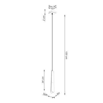 Hängeleuchte an Schnur PRYSM 1xG9/8W/230V weiß