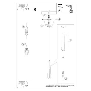 Hängeleuchte an Schnur PRYSM 1xG9/8W/230V weiß