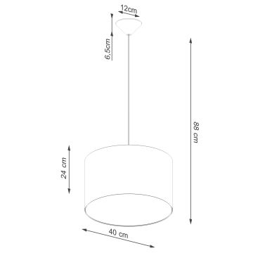 Hängeleuchte an Schnur NOVA 1xE27/15W/230V d 40 cm schwarz