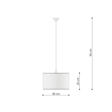 Kinder-Hängeleuchte an Schnur PRINCESS 1xE27/15W/230V d 40 cm