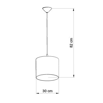 Kinder-Hängeleuchte an Schnur OWLS 1xE27/15W/230V d 30 cm