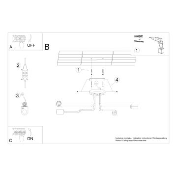 Aufbauleuchte VECTOR 4xE27/15W/230V weiß