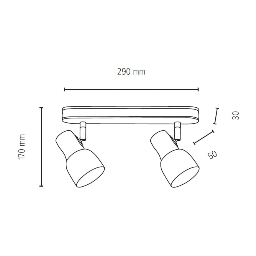 Strahler SVANTJE 2xE14/40W/230V – FSC-zertifiziert