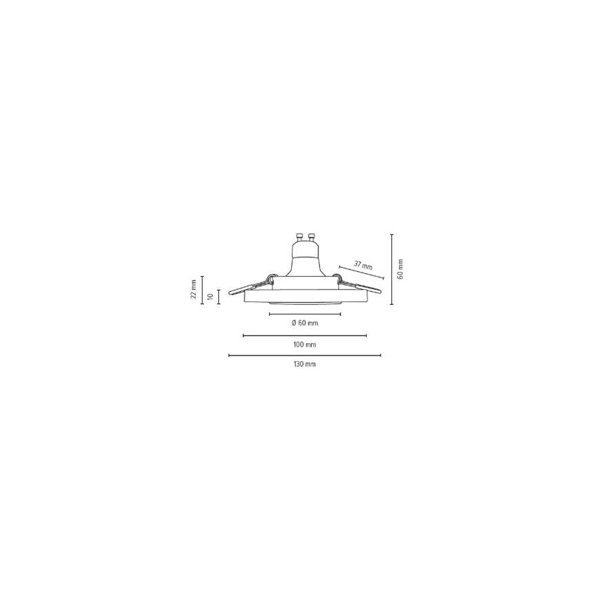 LED-Einbauleuchte VITAR 1xGU10/5W/230V CRI 90 Sandstein – FSC-zertifiziert