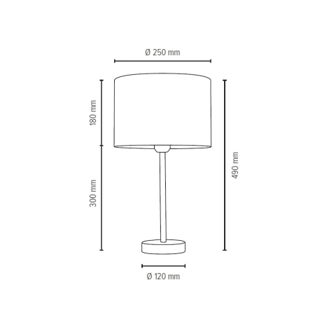 Tischlampe SCARLETT 1xE27/40W/230V – FSC-zertifiziert