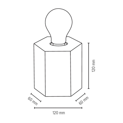 Tischlampe HEXAR 1xE27/25W/230V – FSC-zertifiziert