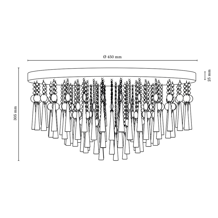 Deckenleuchte LUXORIA 8xG9/28W/230V – FSC-zertifiziert