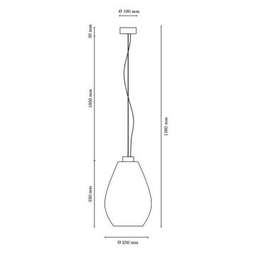 Schnur-Hängeleuchte PIRO 1xE27/60W/230V – FSC-zertifiziert