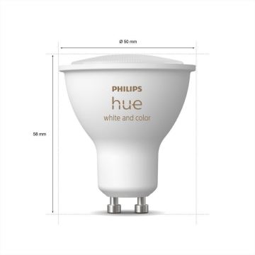 Starterpaket Philips Hue WHITE AND COLOR AMBIANCE 3xGU10/4,3W 2000-6500K + Verbindungsgerät