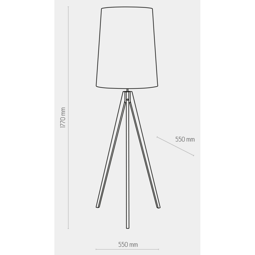 Stehlampe WALZ 1xE27/25W/230V grau/Holz