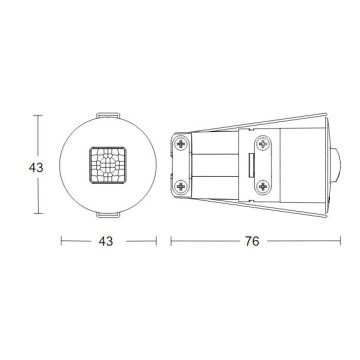 Steinel 068646 – Präsenzmelder IR Quattro MICRO 6m KNX IP65 rund schwarz