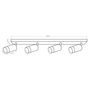 Strahler ARRAS 4xGU10/10W/230V weiß