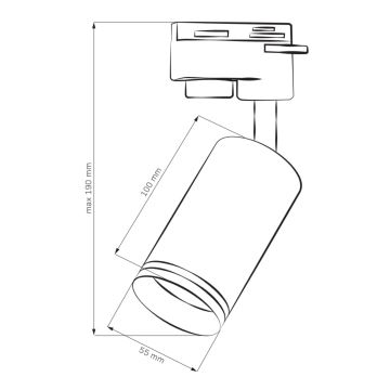 Strahler für Schienensystem PARIS 3xGU10/10W/230V + 1 m Schienensystem weiß