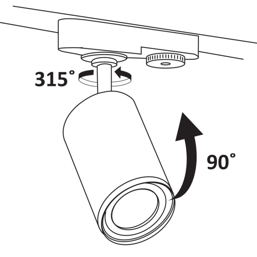 Strahler für Schienensystem PARIS 6xGU10/10W/230V + 2x1 m Schienensystem weiß