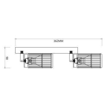 Strahler VERTICAL 2xGU10/8W/230V weiß