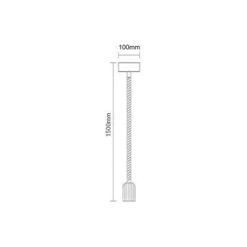 Stromkabel 1xE27/60W/230V 1,5 m