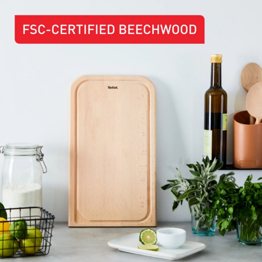 Tefal - Küchenschneidebrett COMFORT 41x24 cm Buche - FSC -zertifiziert