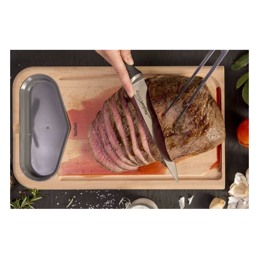 Tefal - Messer aus rostfreiem Stahl Chefkoch ICE FORCE 20 cm Chrom/schwarz