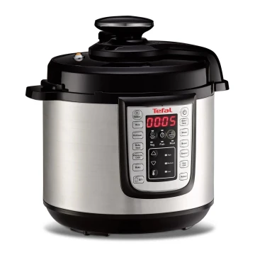 Tefal - Multifunktionaler elektrischer Schnellkochtopf ALL IN ONE POT 1100W/230V Chrom/schwarz