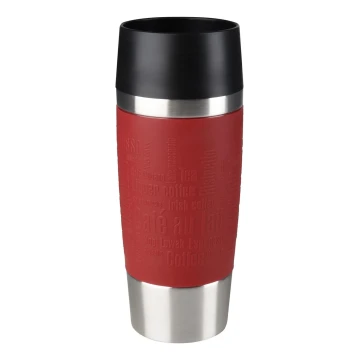 Tefal - Reisebecher 360 ml TRAVEL MUG Edelstahl/rot