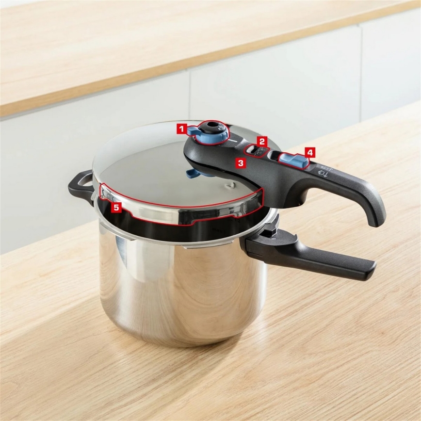 Tefal - Schnellkochtopf 4 l SECURE TRENDY Edelstahl