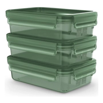 Tefal - SET 3x Lebensmittelbehälter 0,8 l MASTER SEAL ECO grün